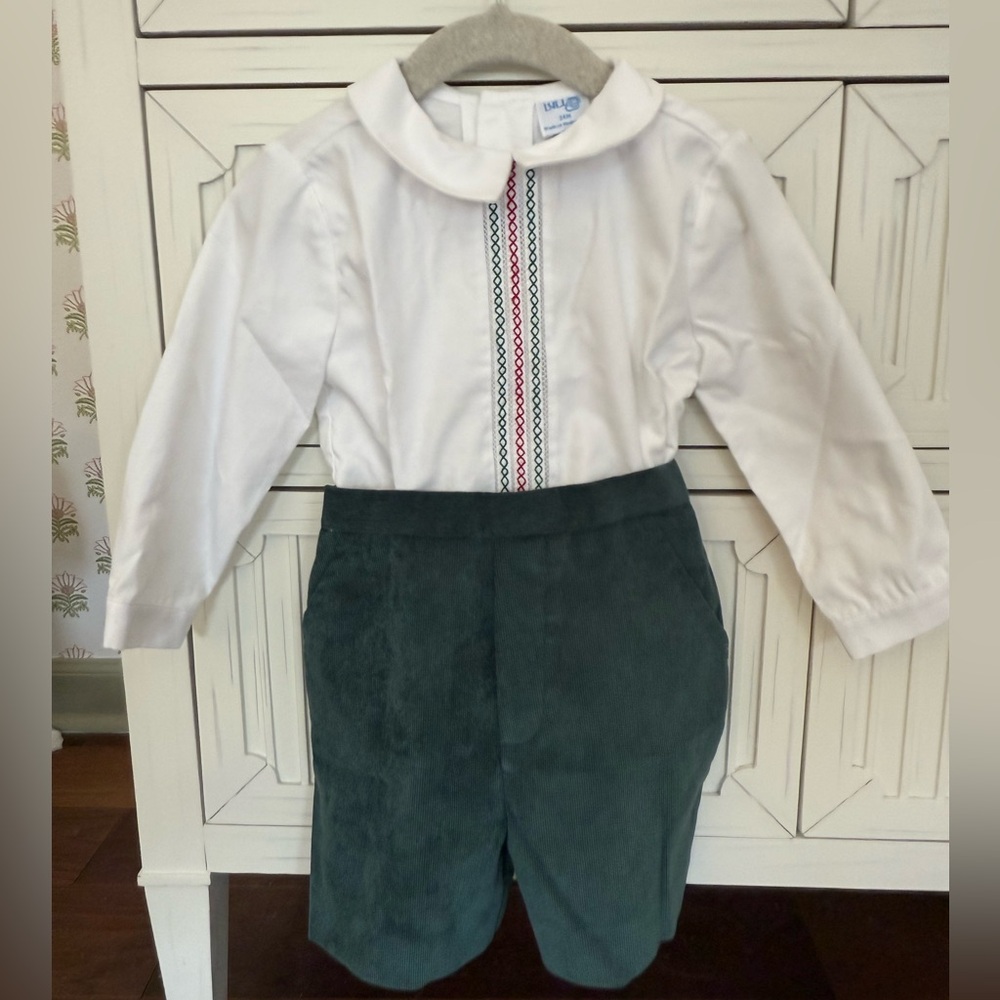 Luli & Me Long Sleeve cord short set size 24 month